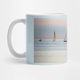 Yachts at St Kilda Beach, Melbourne, Victoria, Australia. Mug